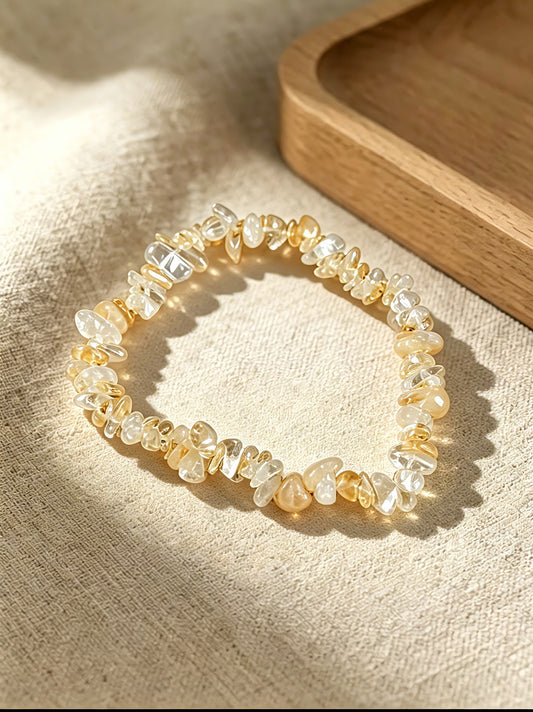 Natural Brazilian Irregular Crystal Bracelet, Gemstone Jewelry