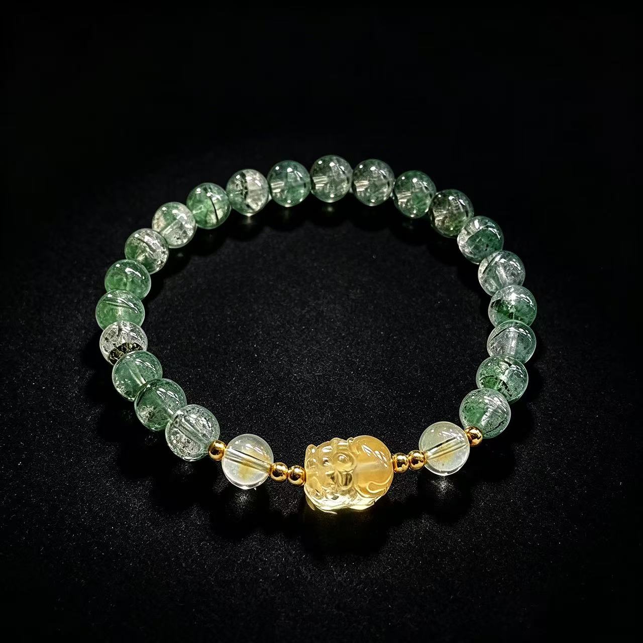 Natural Green Phantom Bracelet | Positive Energy & Career Growth