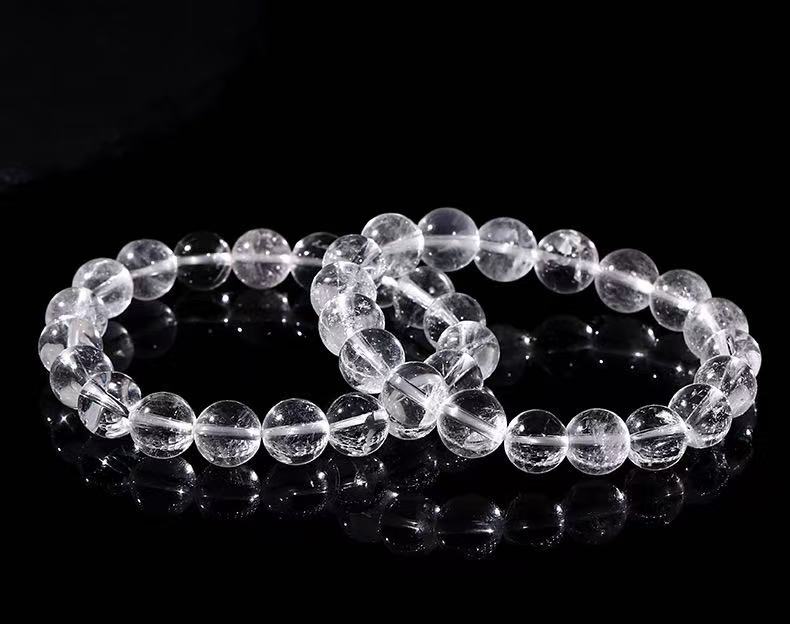 Natural Clear Quartz Single Strand Bracelet | Energy Purification & High-Frequency Amplifier