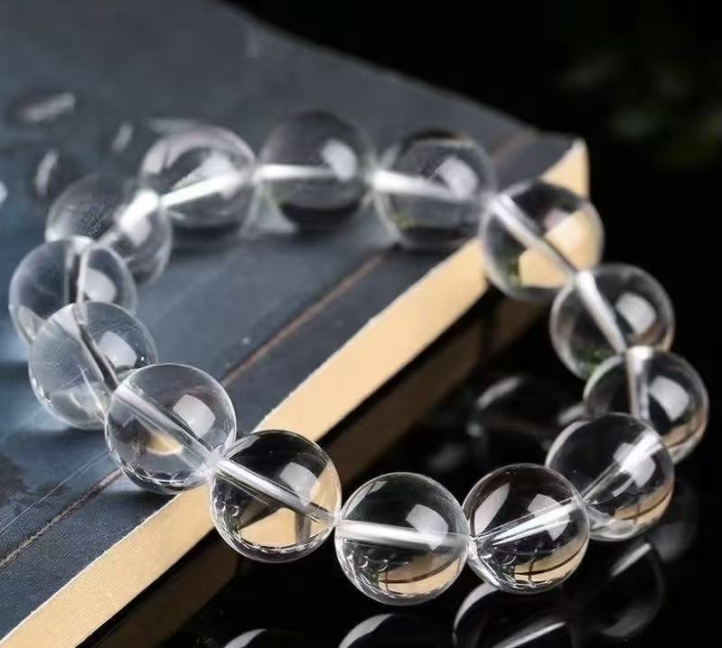 Natural Clear Quartz Single Strand Bracelet | Energy Purification & High-Frequency Amplifier