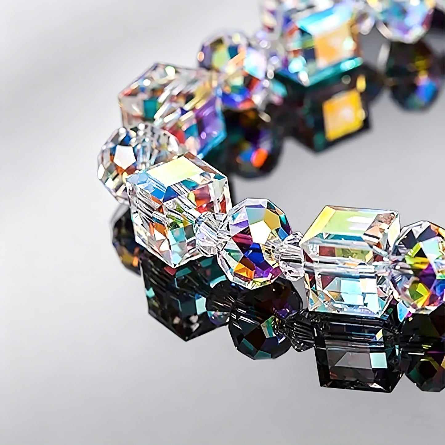 Aurora Square Crystal Lucky Stone Bracelet Fashion Jewelry