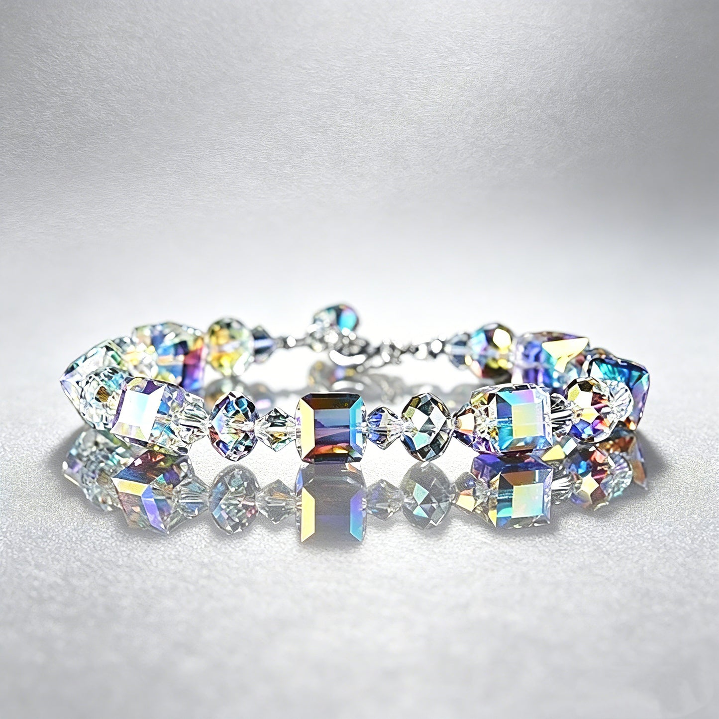 Aurora Square Crystal Lucky Stone Bracelet Fashion Jewelry