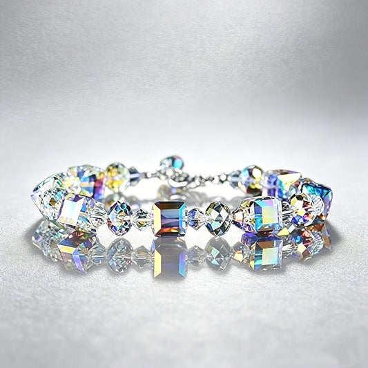 Aurora Square Crystal Lucky Stone Bracelet Fashion Jewelry