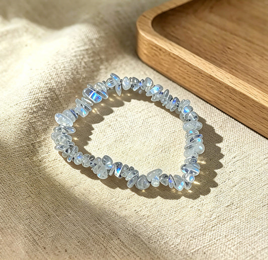 Natural Brazilian Irregular Crystal Bracelet, Gemstone Jewelry