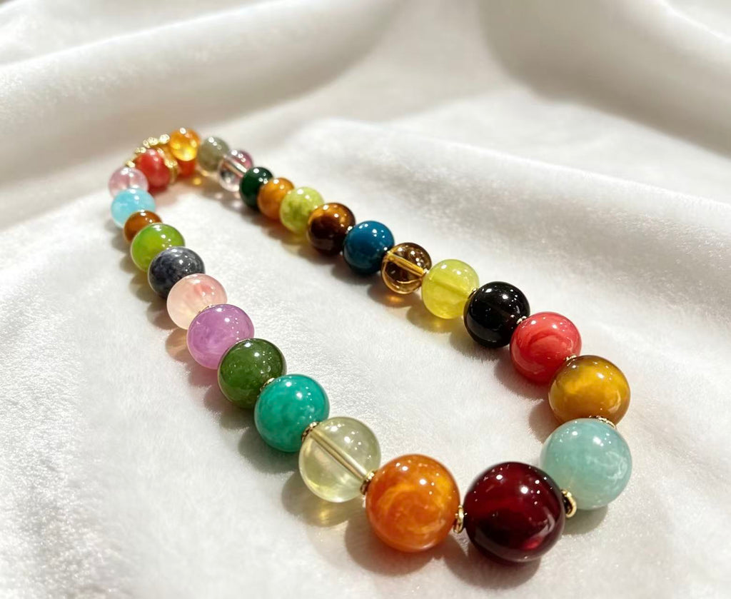 Multi-Gemstone Energy Necklace | Chakra Harmony, Spiritual Healing, Yoga & Meditation