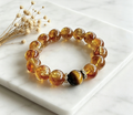 Citrine & Tiger's Eye Abundance Bracelet | Natural Crystal Wealth & Confidence Energy Beaded Bracelet