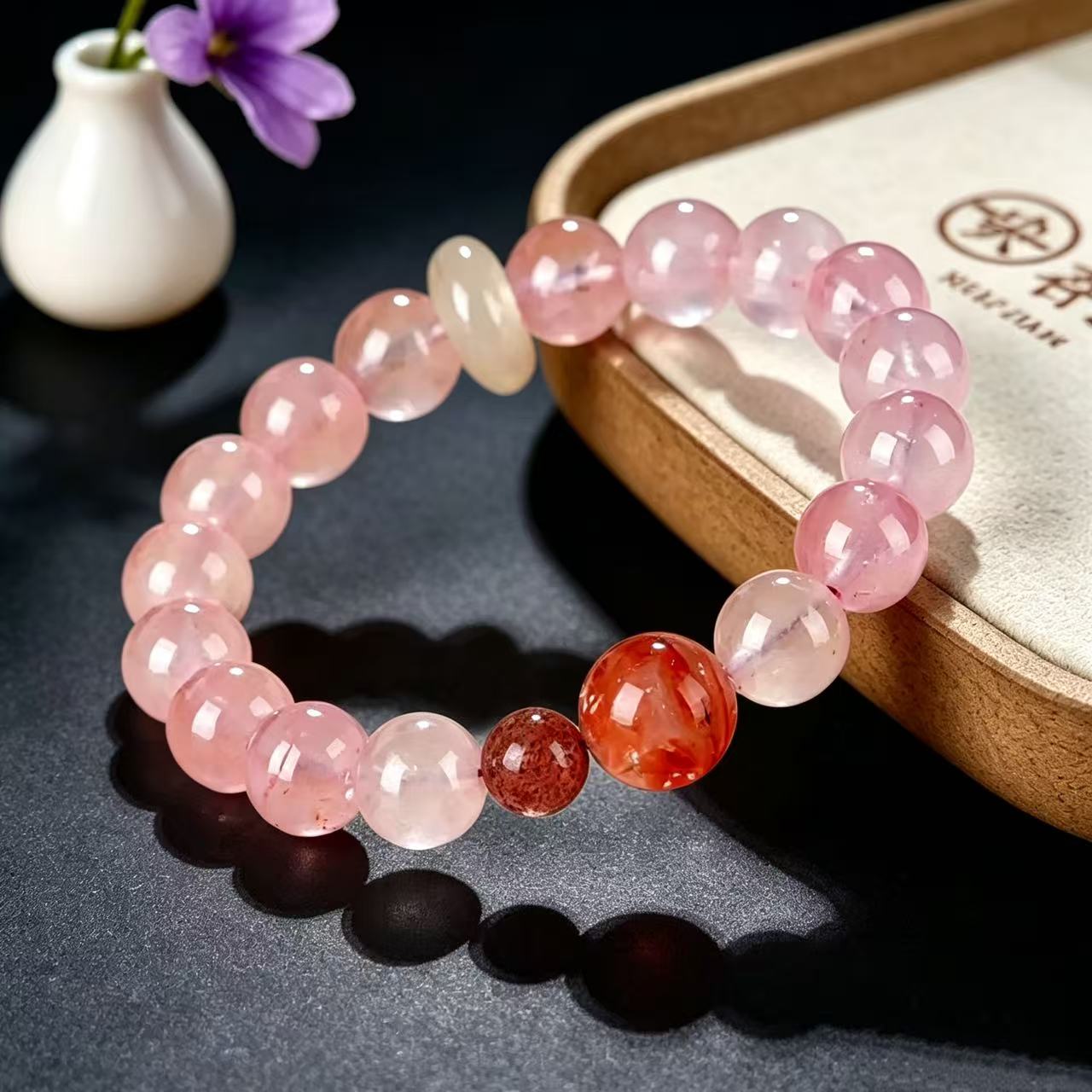 Madagascar Rose Quartz Bracelet | Love Attraction & Heart Chakra Healing 备选精简版