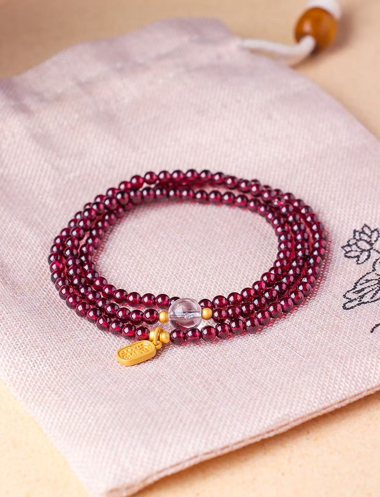 Natural Red Garnet Bracelet | Vitality, Protection & Abundance