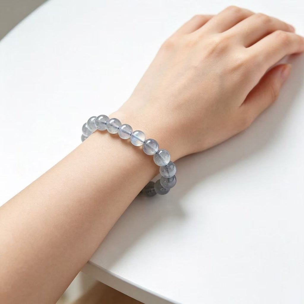 Blue Flash Moonstone Bracelet | Intuition & Emotional Balance Crystal