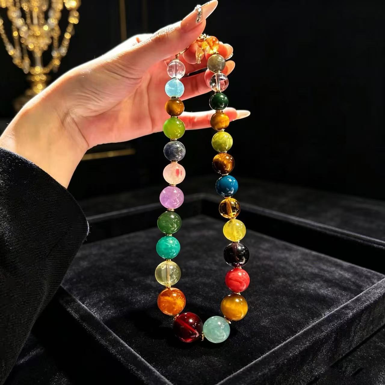 Multi-Gemstone Energy Necklace | Chakra Harmony, Spiritual Healing, Yoga & Meditation