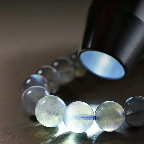 Blue Flash Moonstone Bracelet | Intuition & Emotional Balance Crystal