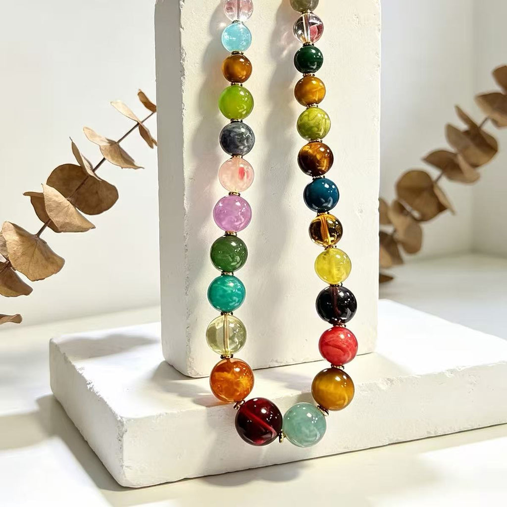 Multi-Gemstone Energy Necklace | Chakra Harmony, Spiritual Healing, Yoga & Meditation
