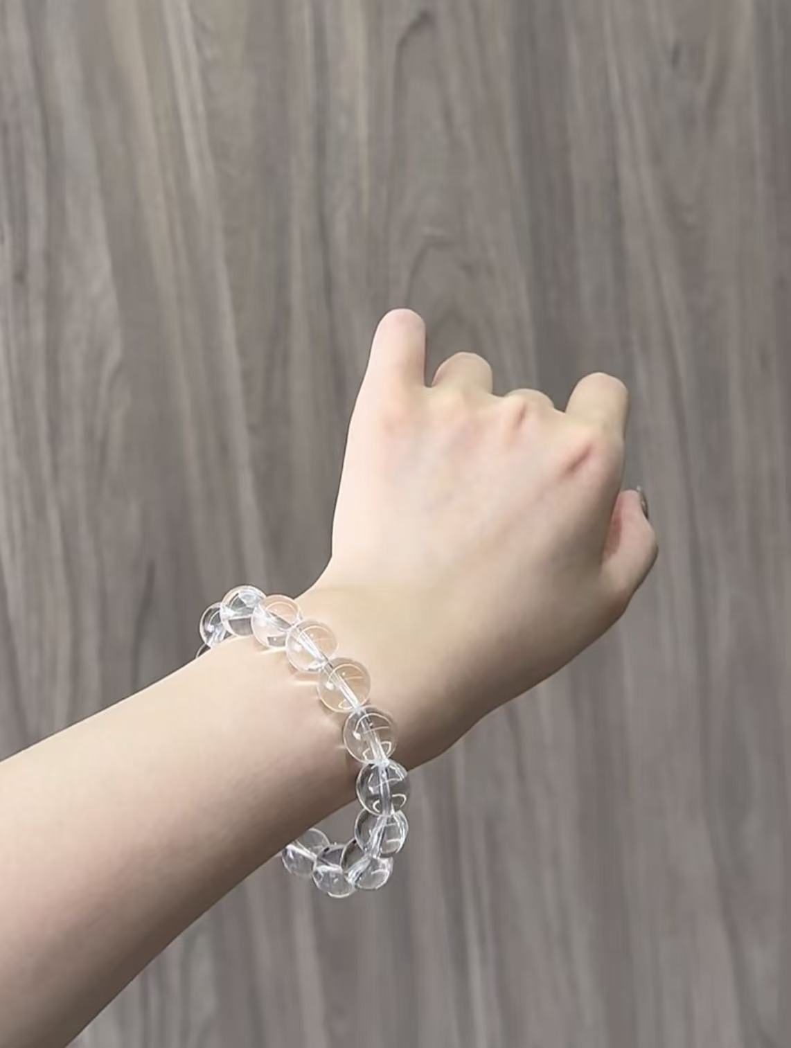 Natural Clear Quartz Single Strand Bracelet | Energy Purification & High-Frequency Amplifier