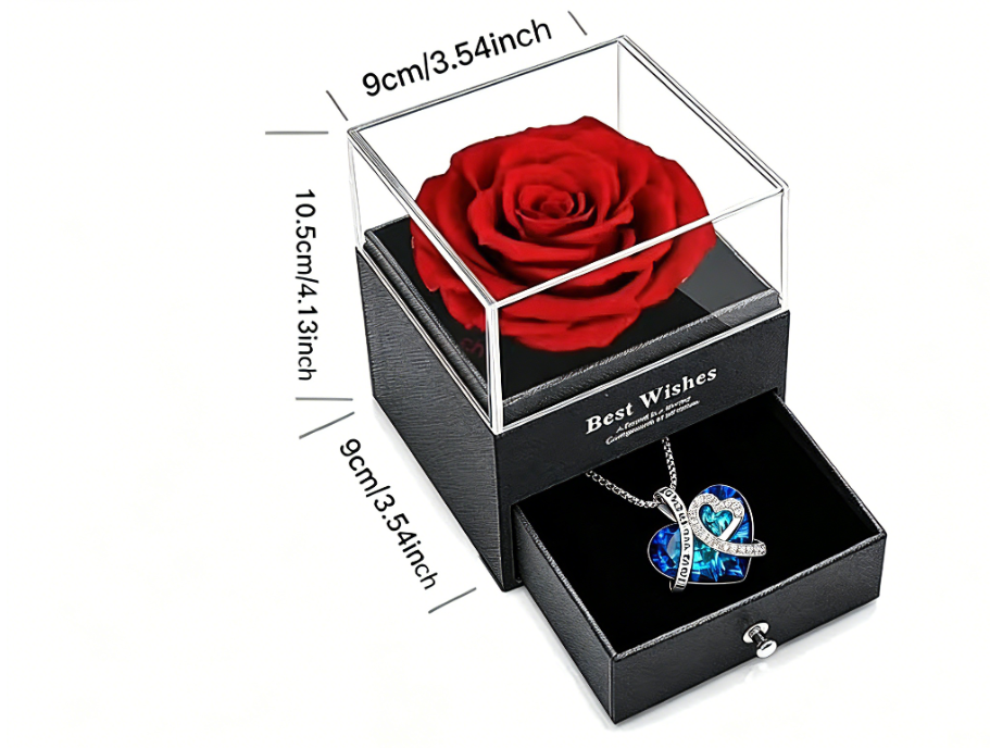 FANLORE Large Blue Heart Austrian Crystal