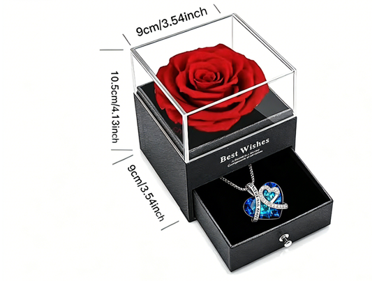 FANLORE Large Blue Heart Austrian Crystal