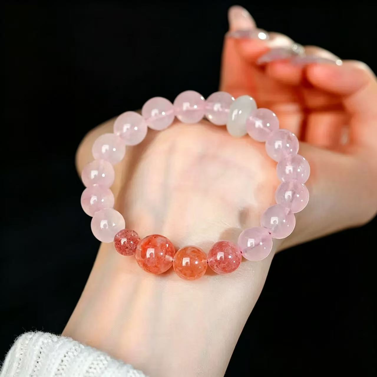 Madagascar Rose Quartz Bracelet | Love Attraction & Heart Chakra Healing 备选精简版