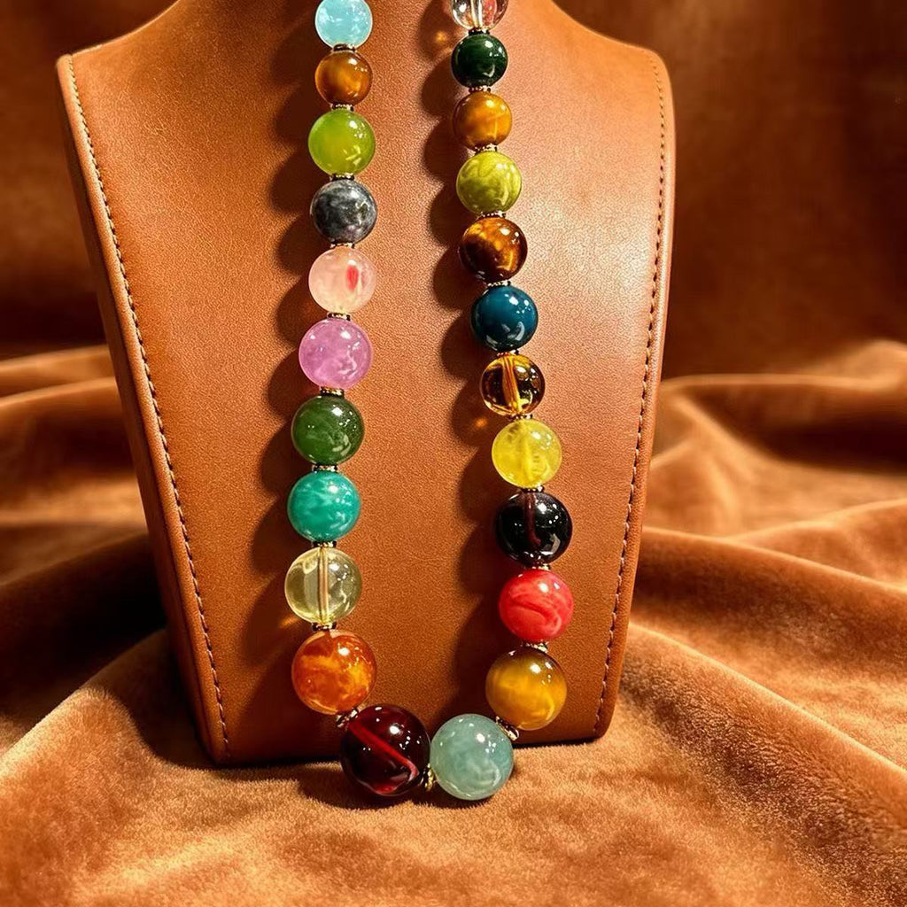 Multi-Gemstone Energy Necklace | Chakra Harmony, Spiritual Healing, Yoga & Meditation